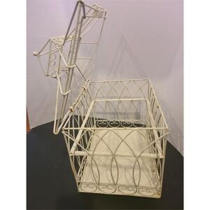 Decorative White Metal Bird Cage Trinket Holder Storage Display Lantern